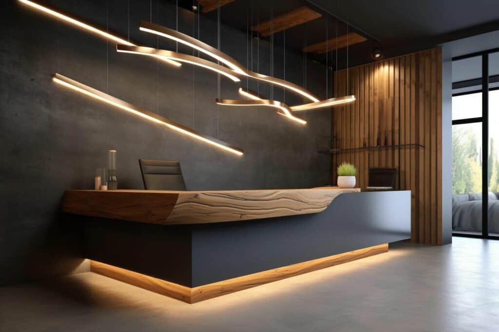 Warm and Inviting Reception Area